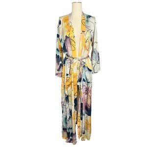 Tucker NYC Silk Maxi Robe Duster M